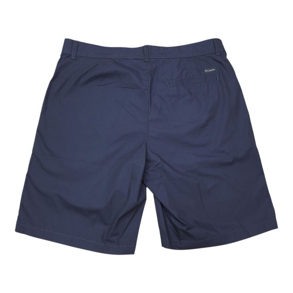 Columbia Mens Archer Mountain Shorts 34W 10L Navy Cotton Lightweight - Picture 2 of 9